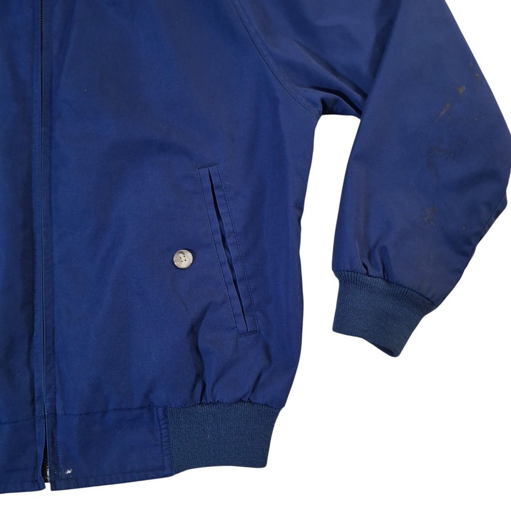 VTG Eddie Bauer Bi-Swing Jacket Men's Small Blue Bomber Lined 90s Geometric - Picture 8 of 10